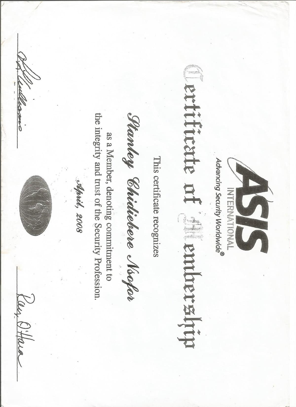 Certificate 3